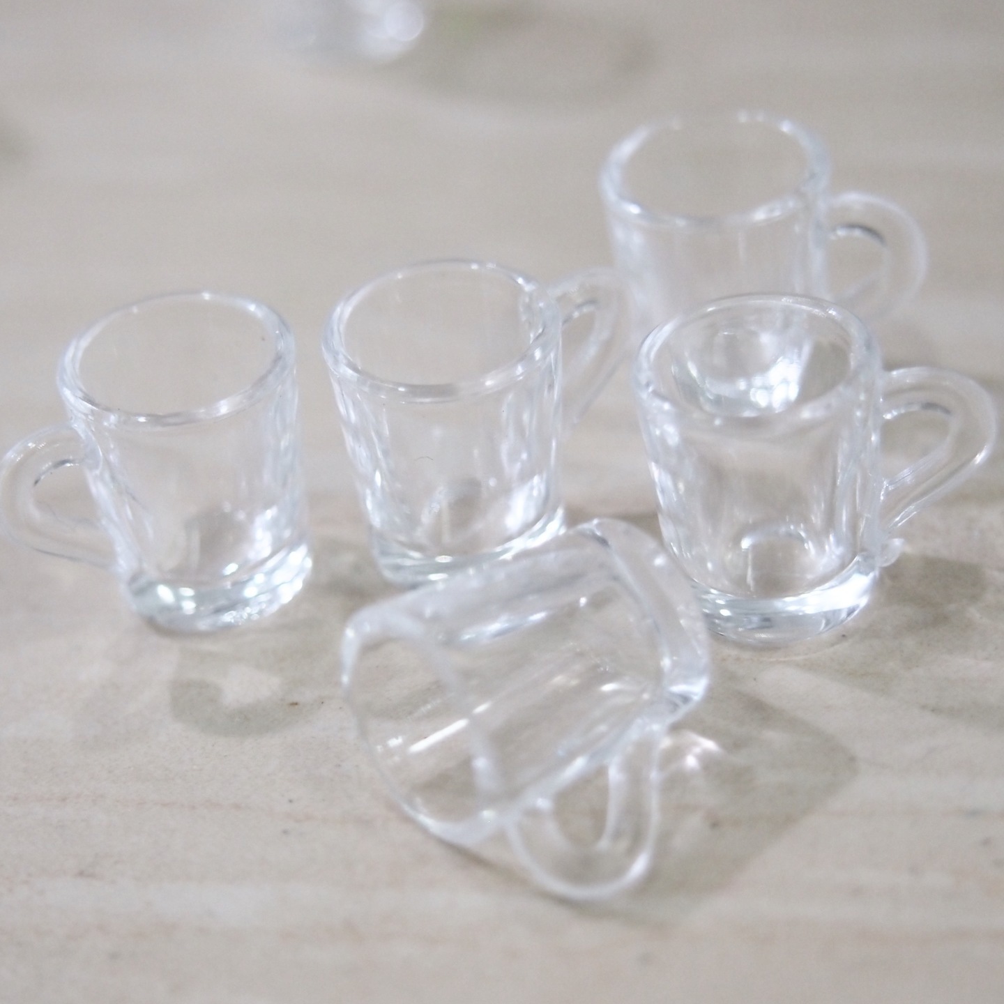 Miniatures - 10 Plastic Coffee Tea Cup for Dollhouse Display