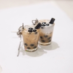 Bubble tea earrings Boba tea earrings