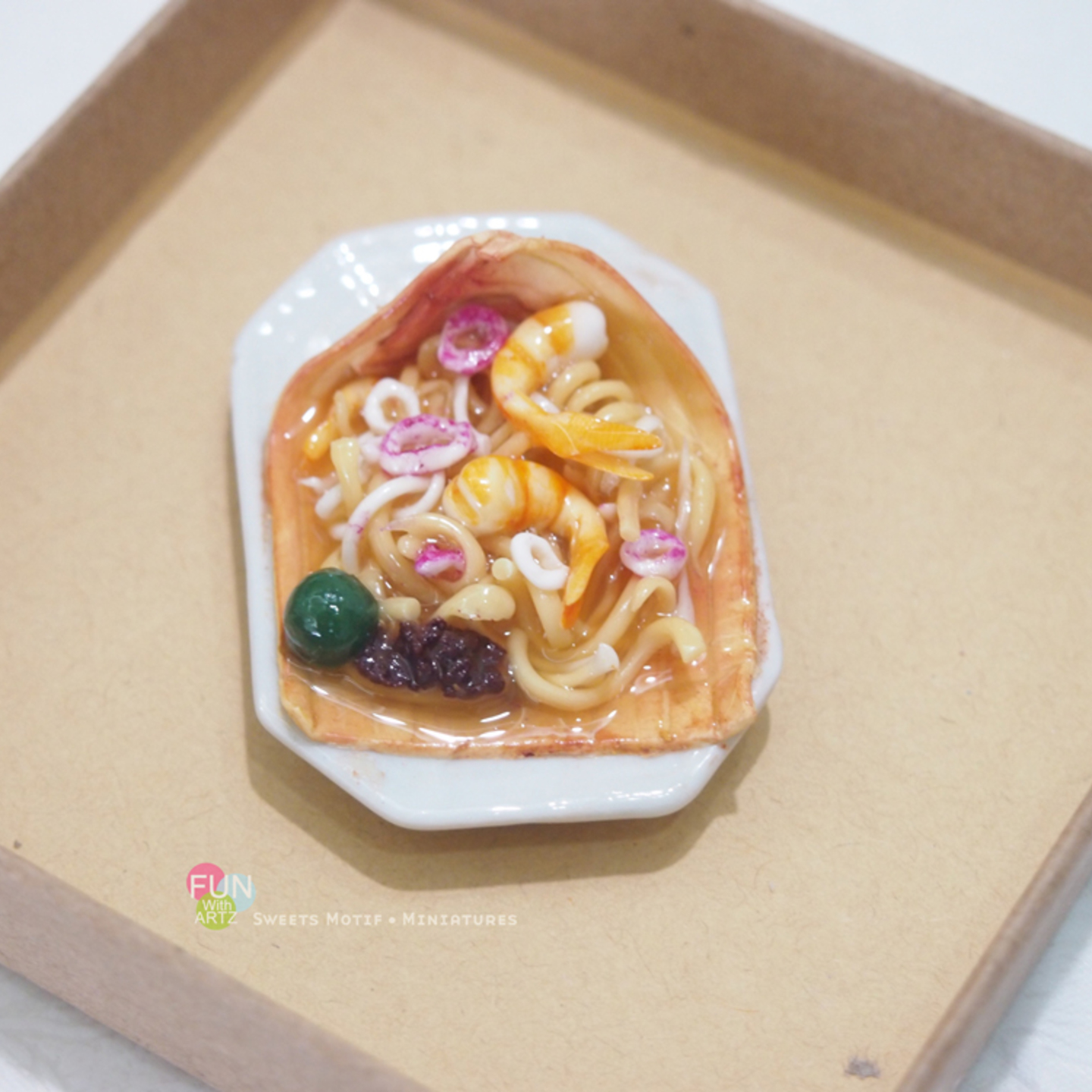 Online lesson for covid19 activity make Miniature food Hokkien Mee