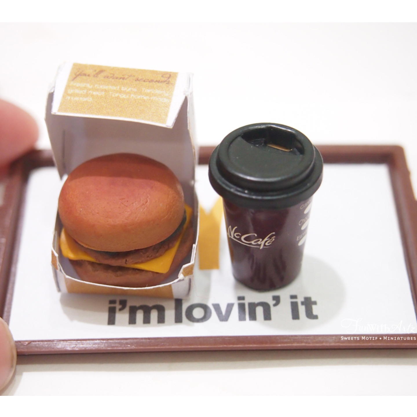 Miniature Food Set- Double cheese burger Meal - Macdonald