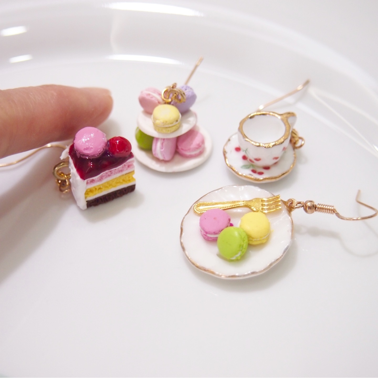 Jewelry - Macarons, Cake and Cups Set Earrings