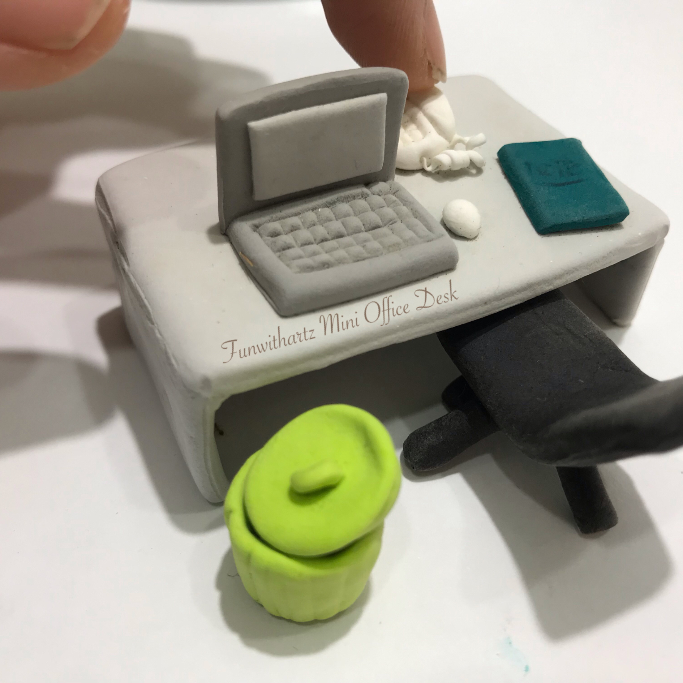 Miniature Office Desk Set 1/12 Scale