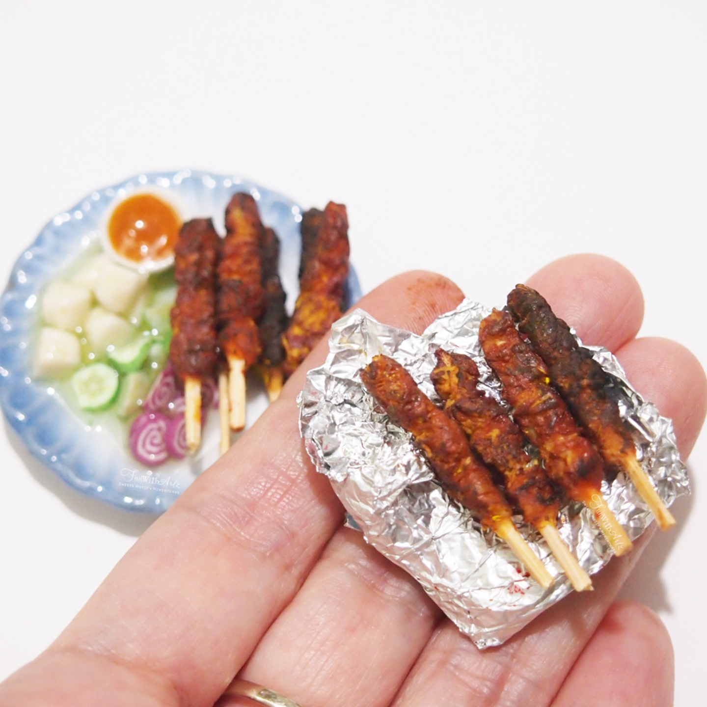 Miniature Food - Satay Plate