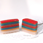 Jewelry-Clay Rainbow Lapis Earring Studs