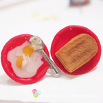 Jewelry - Yakun Style Toast and Egg Ear studs
