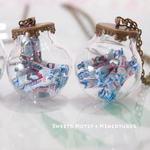 Food Jewelry -White Rabbit Sweet Globe Necklace