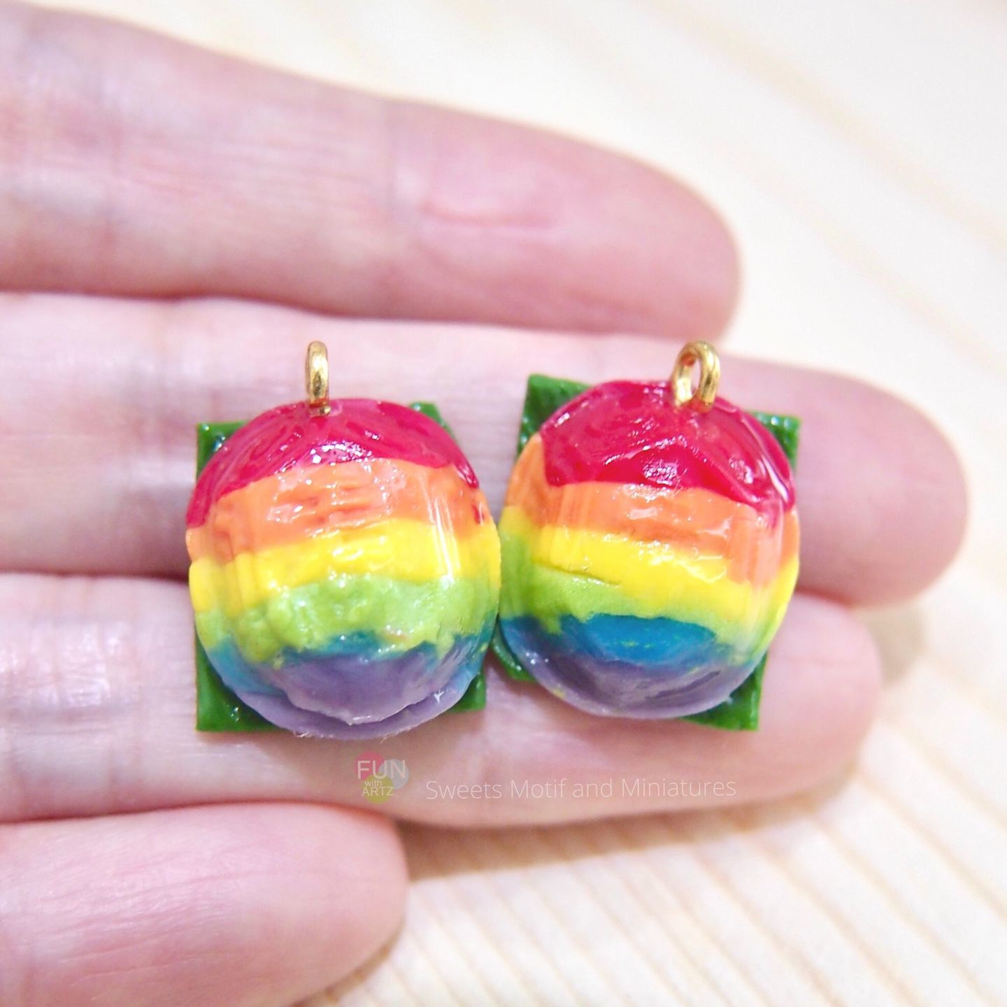 Workshop - Rainbow Ang Ku Kueh Dangle Earrings