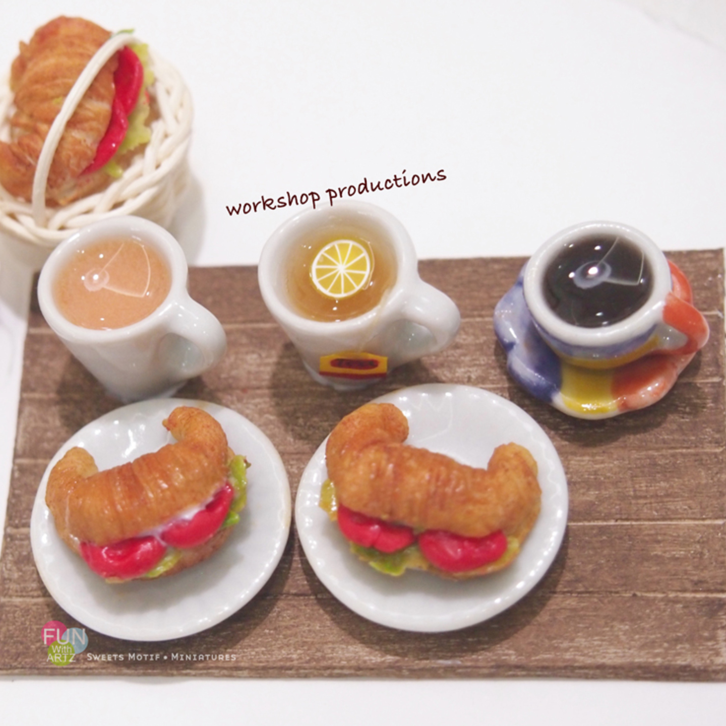 Workshop - Clay mini croissants Tea set