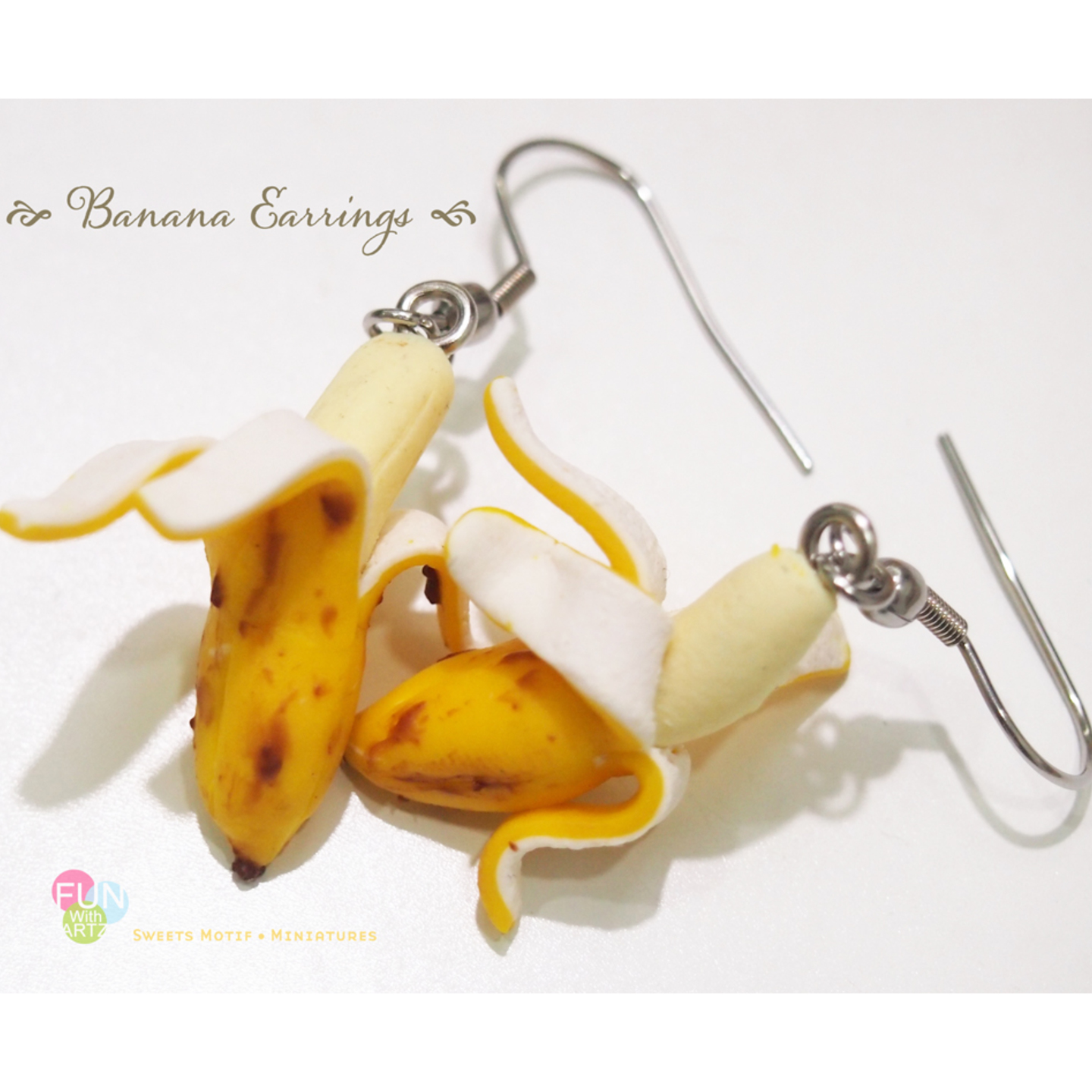 Jewelry - Banana Peeled Dangle Earrings
