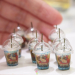 Miniature Food Bubble Tea Cup with Cover