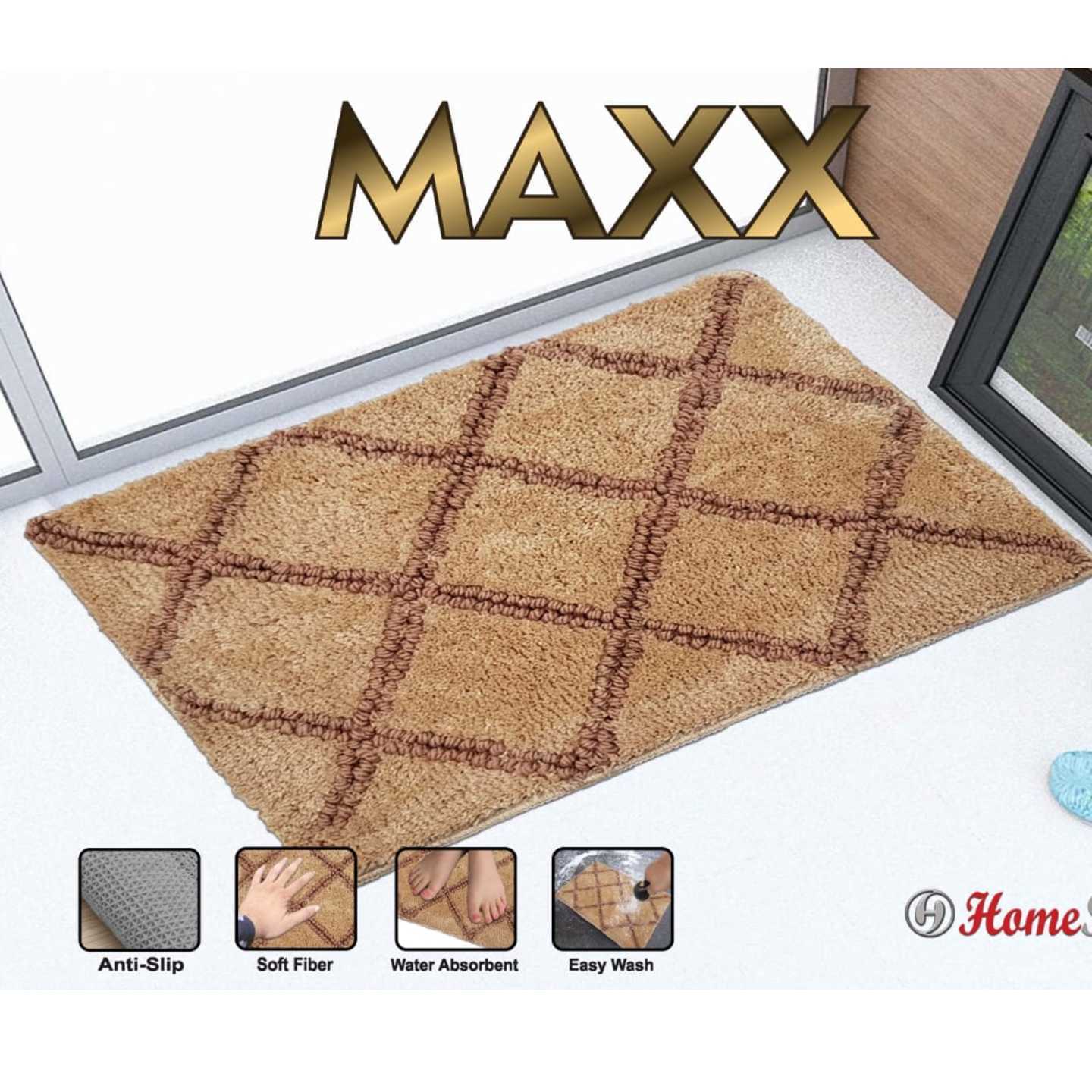 Handtex Home Anti Slip Microfiber Designer Bathmat 40x60cm Pack of 1