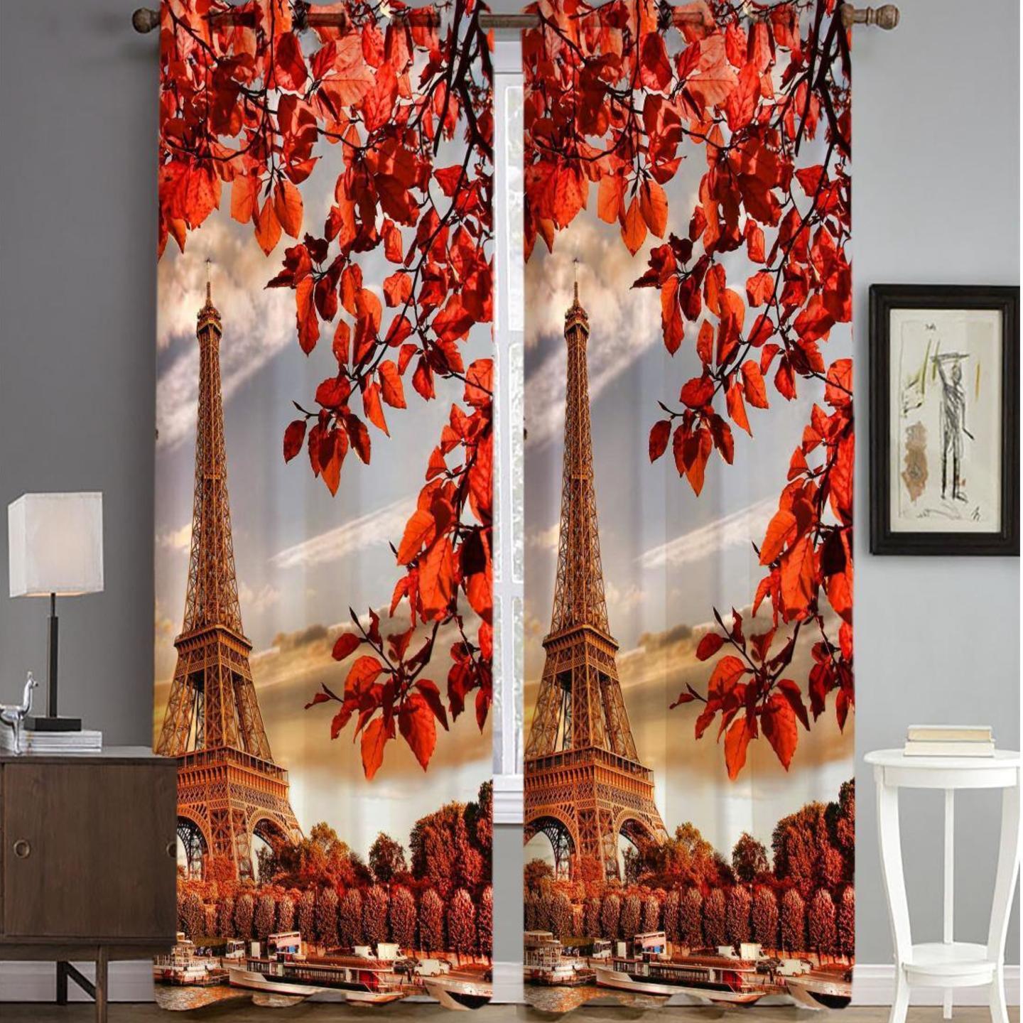Handtex Home Heavy Fabric Digital Printed Curtain for Kids Room Decorative Washable Curtains for Living Room Bedroom Home Office Decor Set of 2 4x9