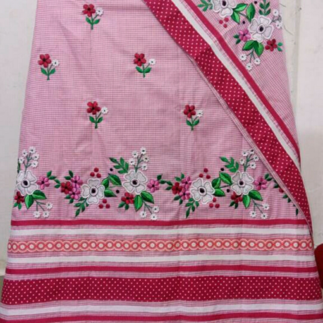 soft  cotton material
Front border embroidery
Back side small butties