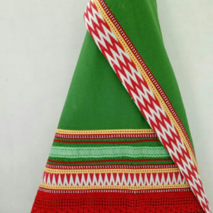 Two lusture material ridas mango yellow forest green 
