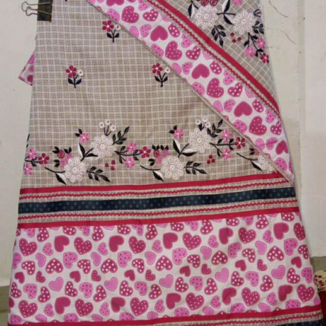 soft  cotton material
Front border embroidery
Back side small butties