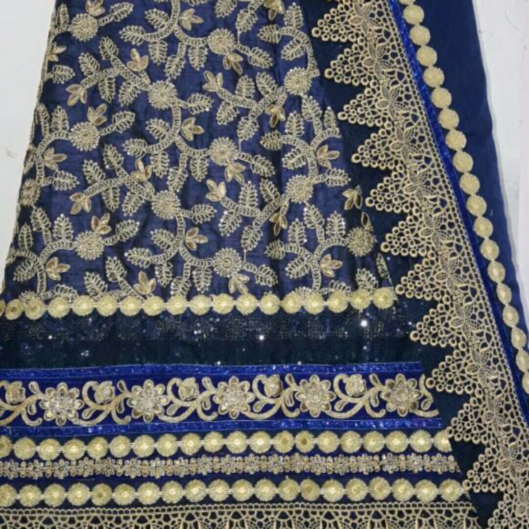 Wedding wear ridas Bangalori dhupian material
Jari wrk all over done on ghagra.....