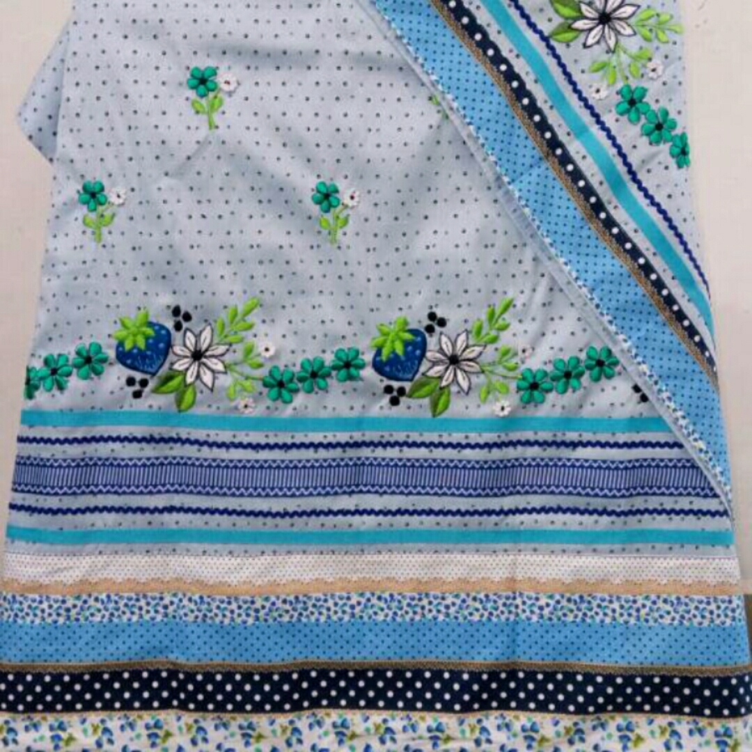 soft  cotton material
Front border embroidery
Back side small butties