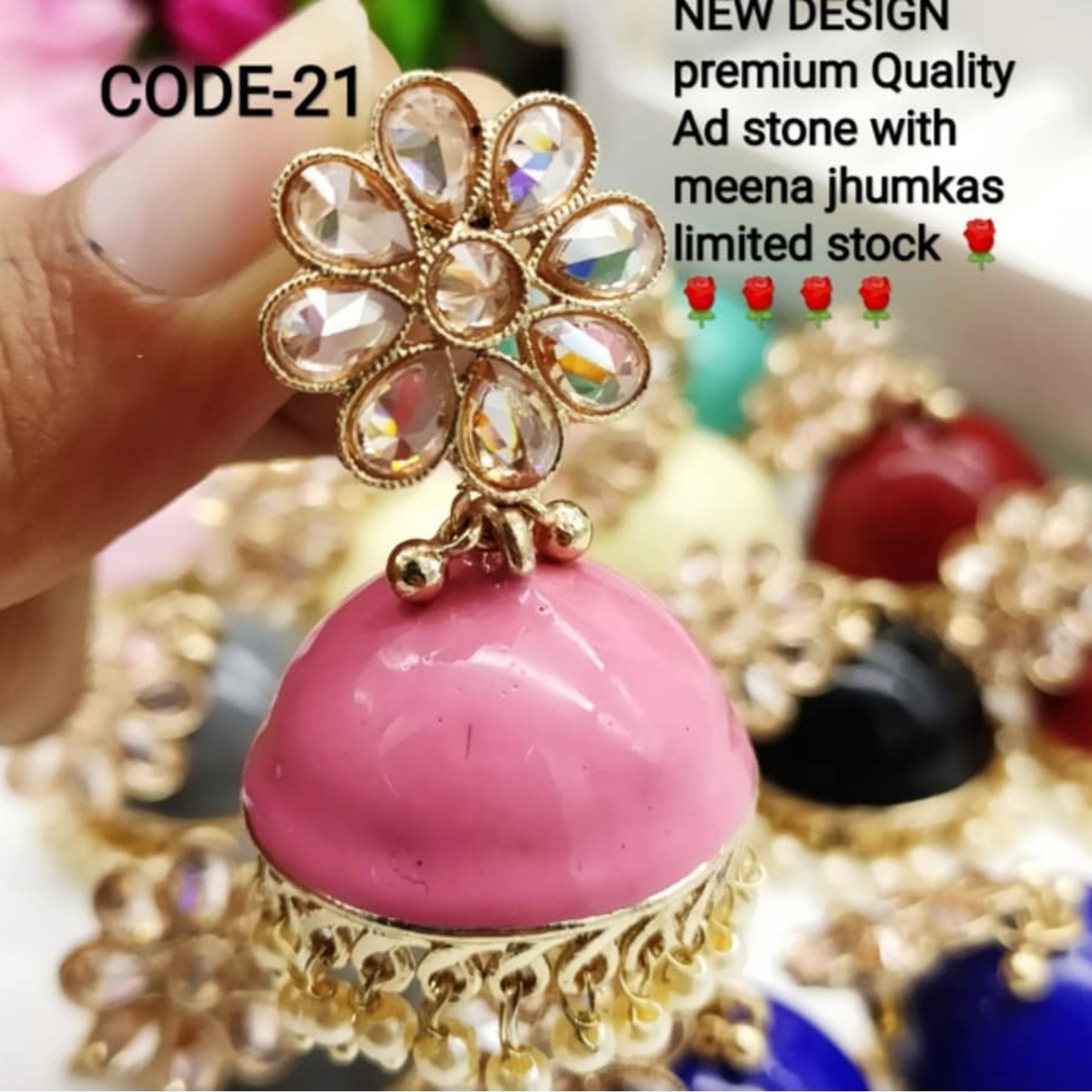 Meenakari Jhumka 7