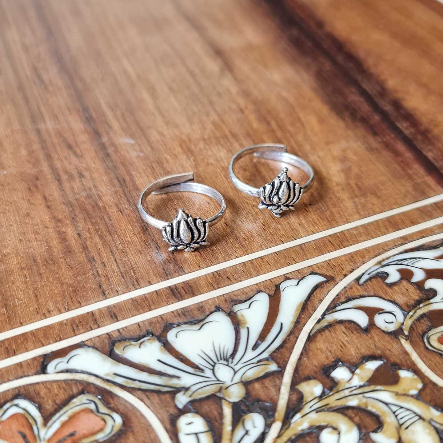 Oxidised Silver Toe Ring 2