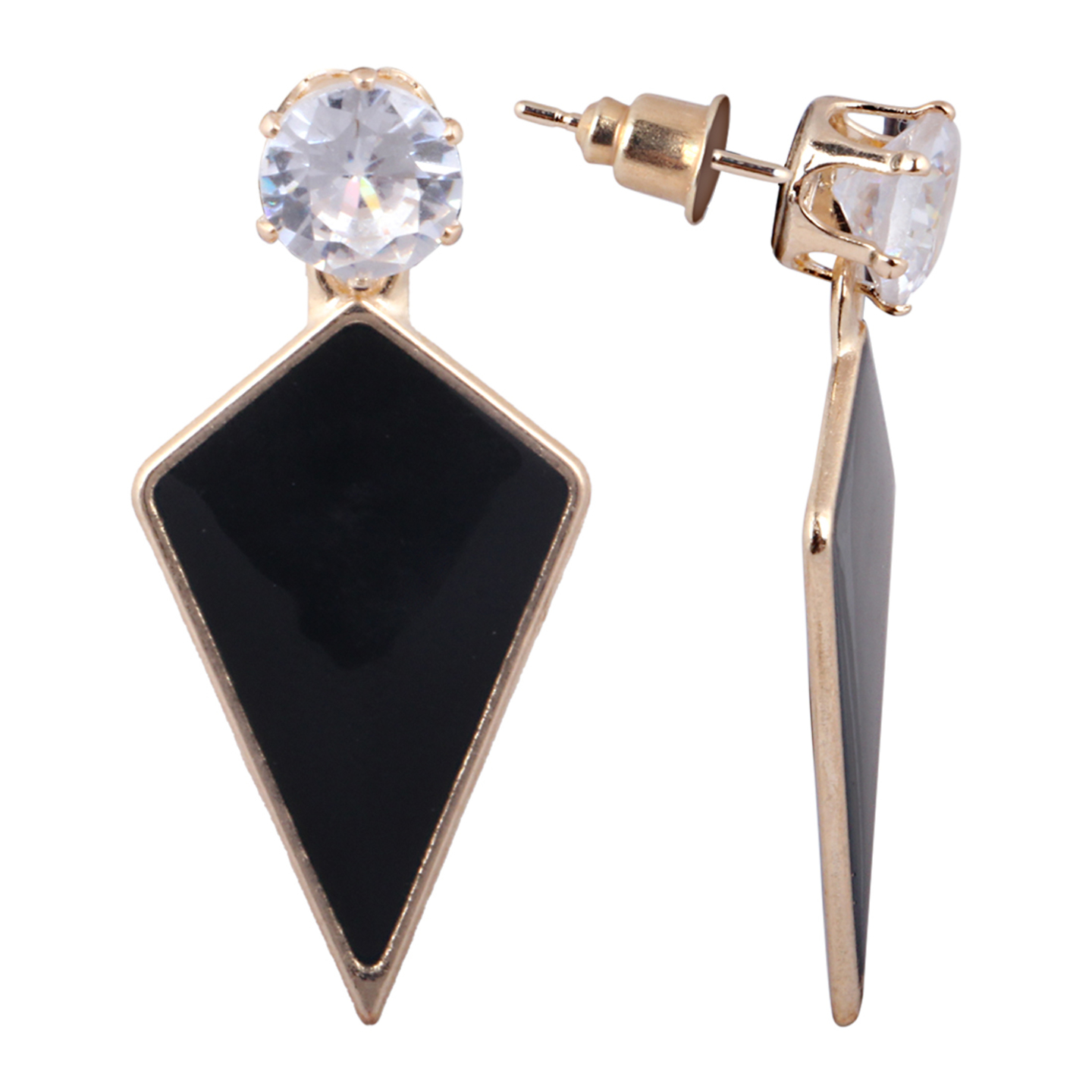 Zeolix Beautifully Designed Black Earrings 