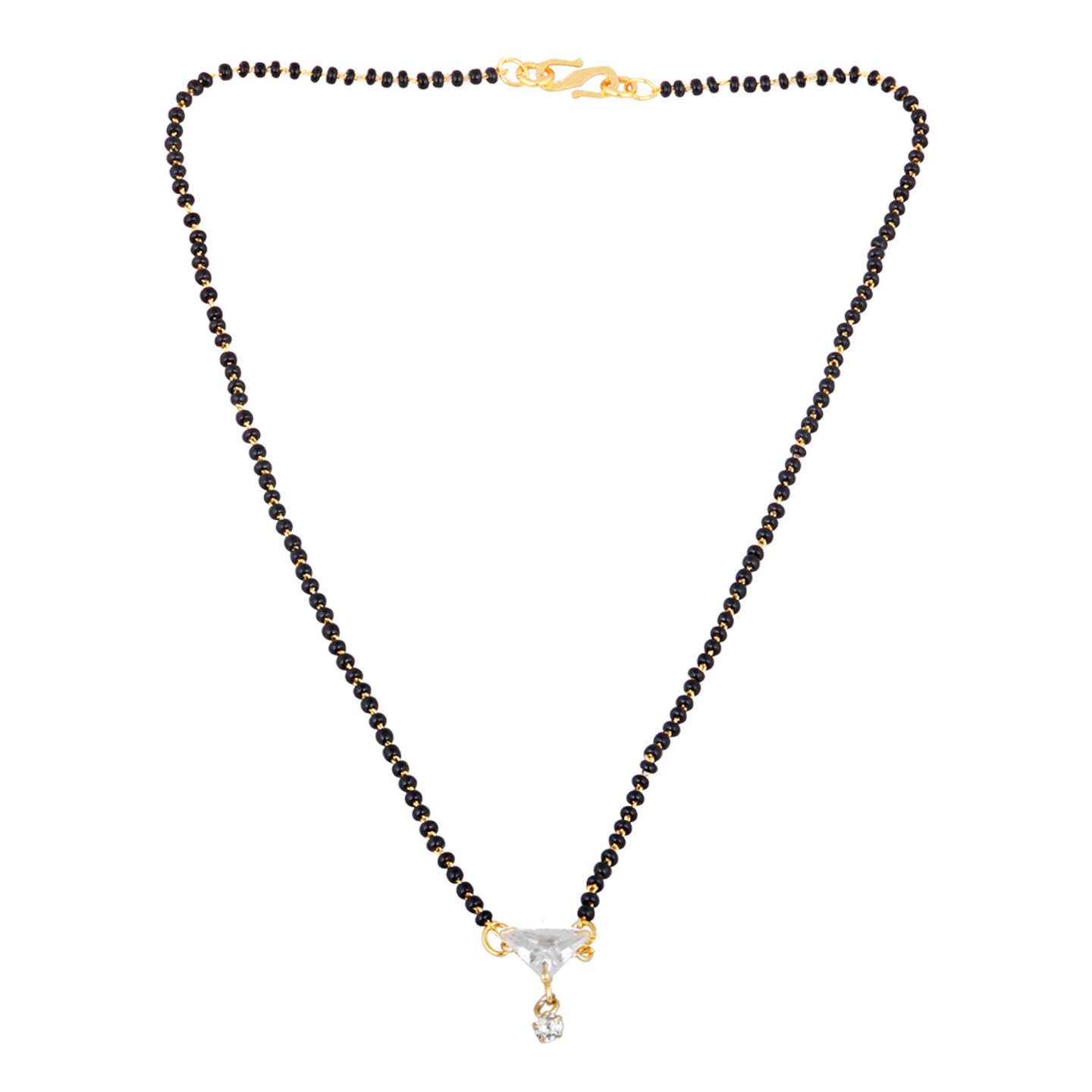 Zeolix Mangalsutra with Triangle Shape Pendant