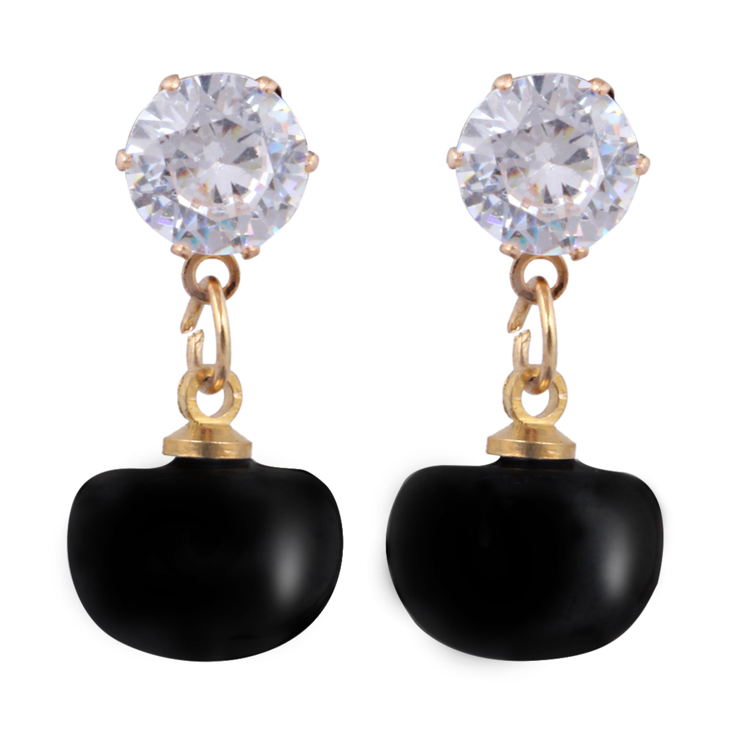 Zeolix Black Drop Earrings