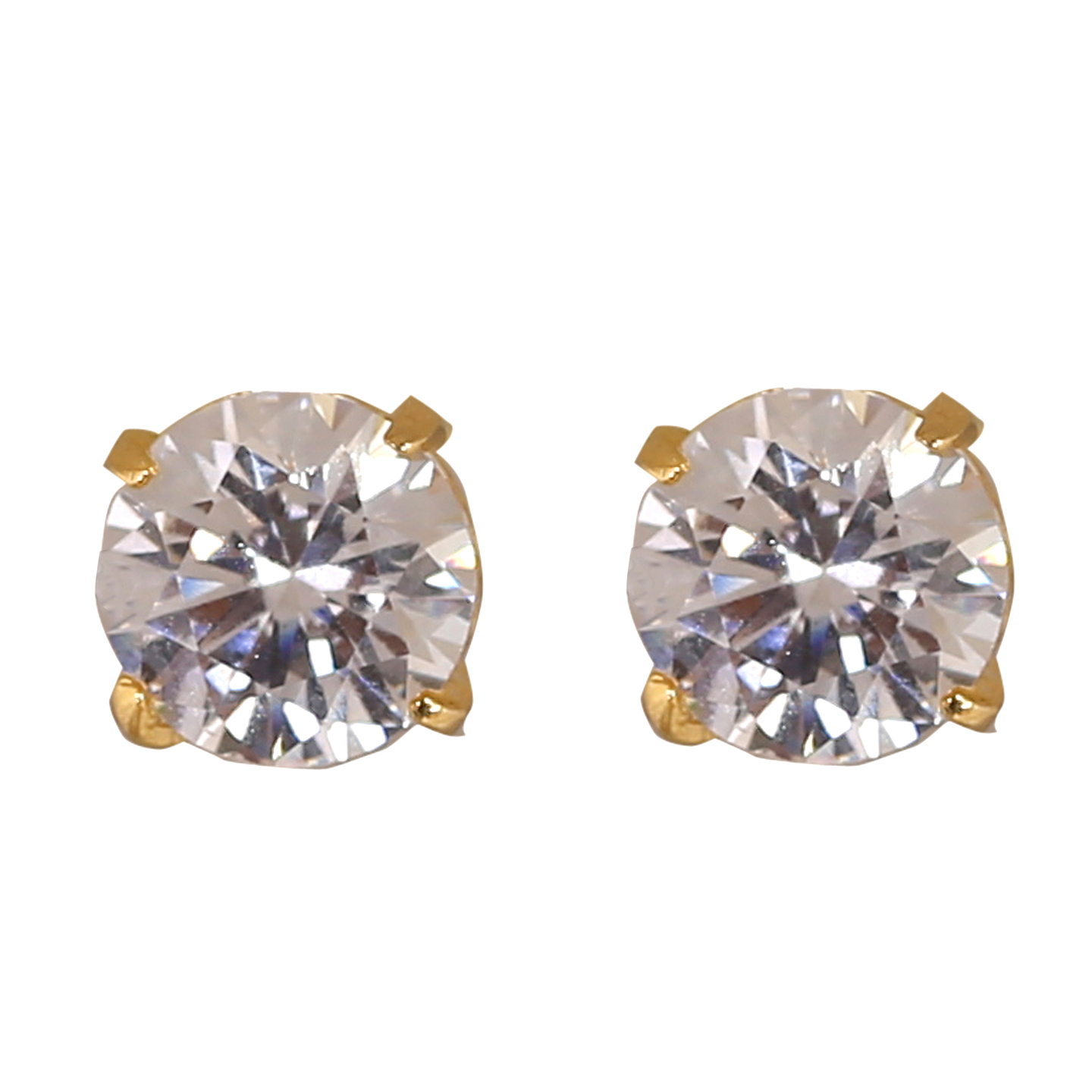 ZXEG4004 - Zeolix Small and Round Shape Silver Stud Earring for Women & Girls