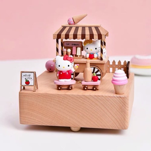 Hello Kitty Ice Cream Cart Music Box