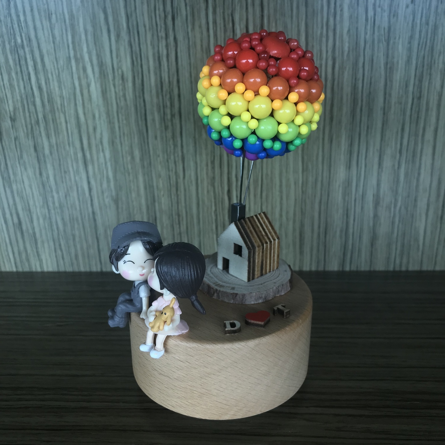 Rainbow Balloon House Couple