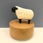 Wooden Polepole Sheep Music Box