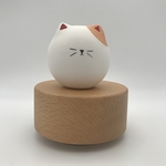 Big Tail Porcelain Cat Music Box Little Moon