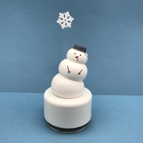 Snowman with Snowflakes White base Music Box