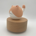 Big Tail Porcelain Cat Music Box Big Moon