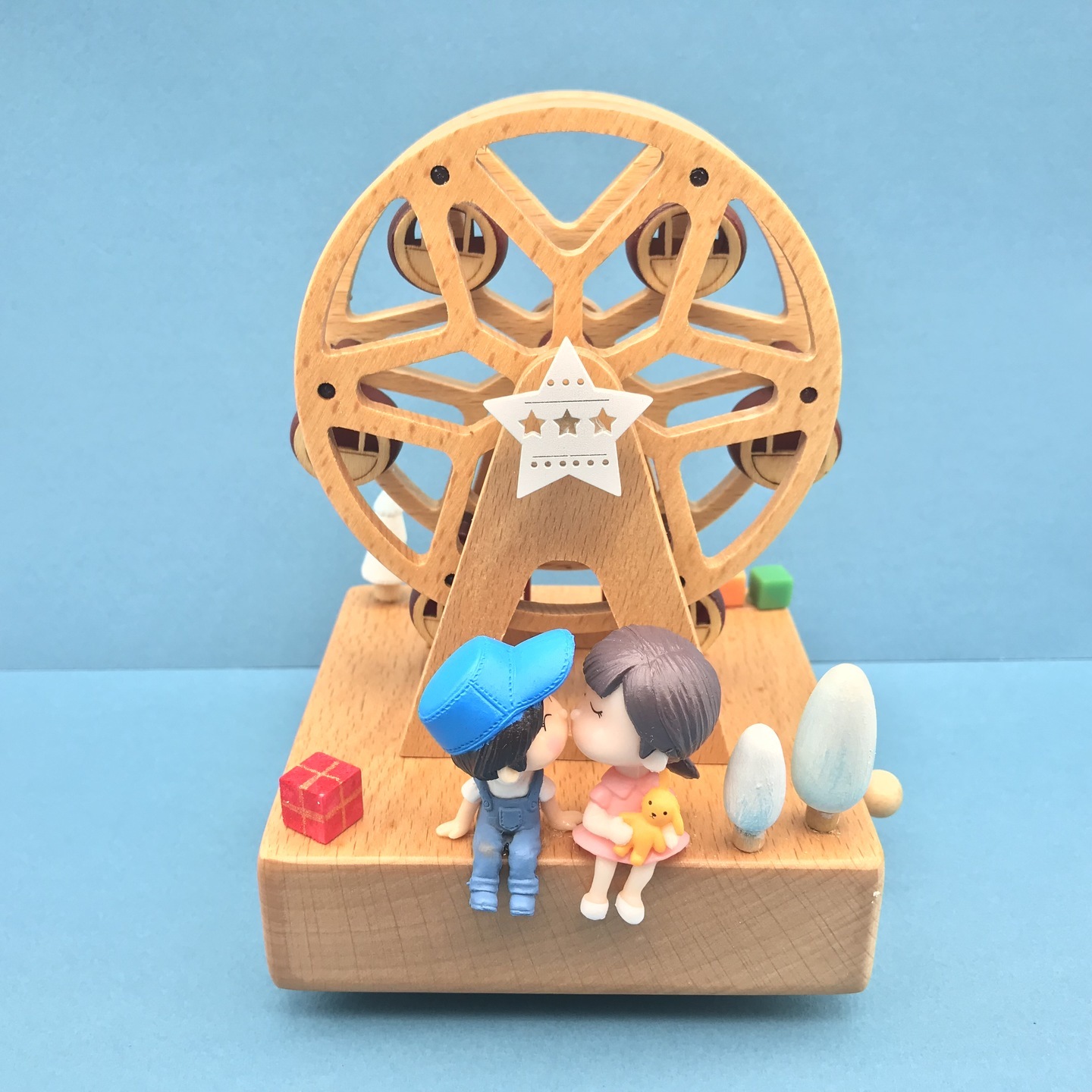 Xmas Ferris Wheel Couple Music Box