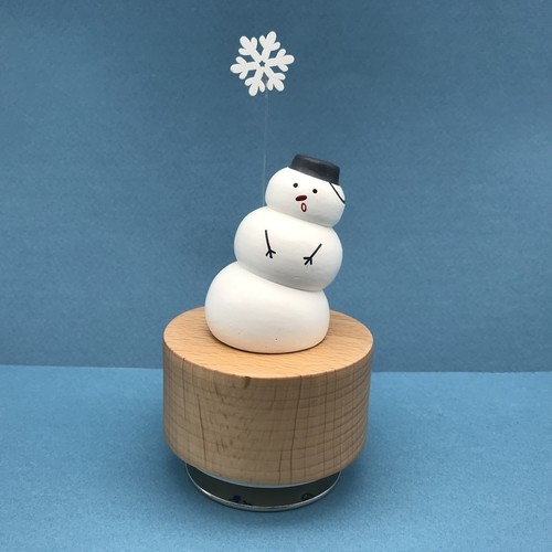 Snowman with Snowflake Music Box