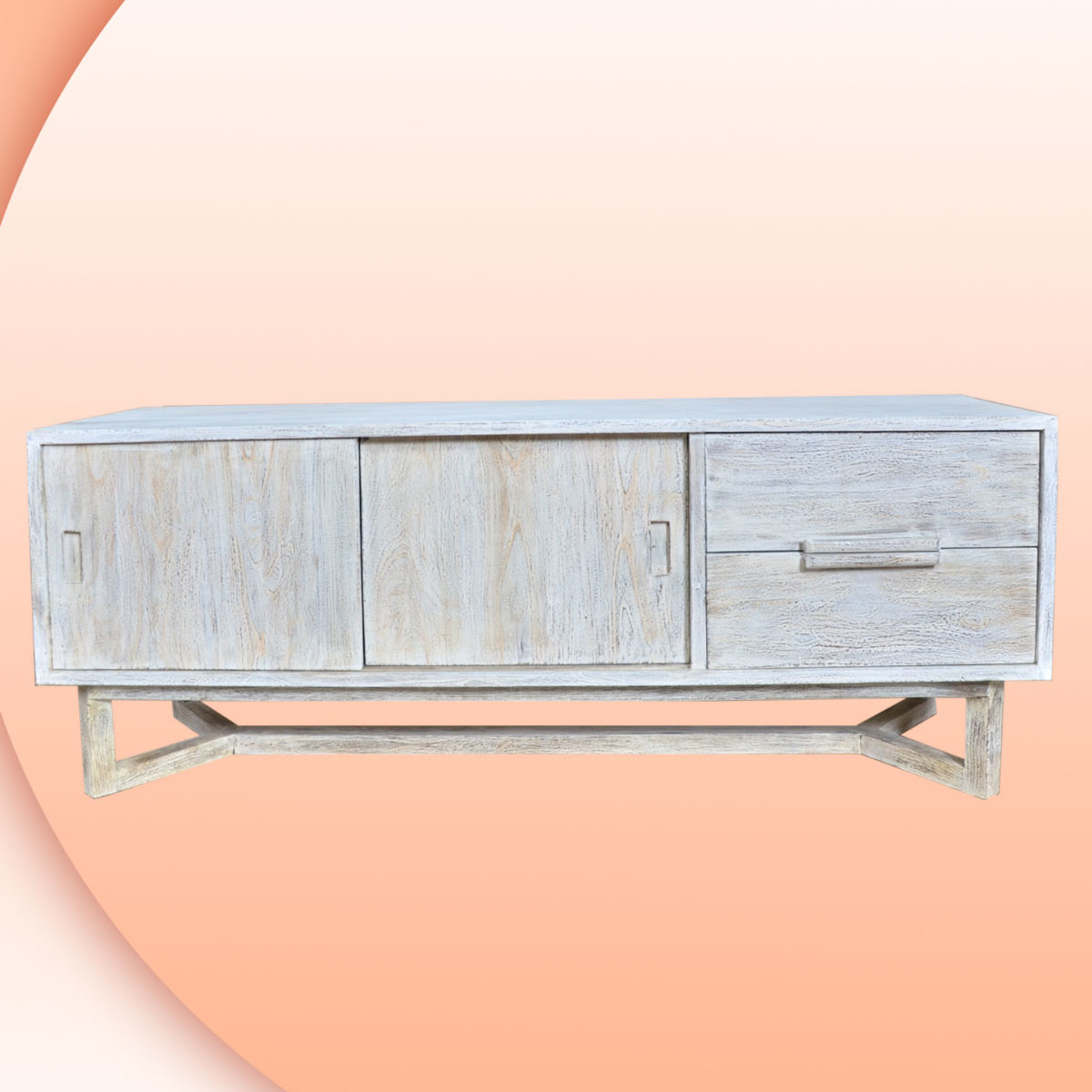 Buffet Kadek 2 Drawers Sliding Door