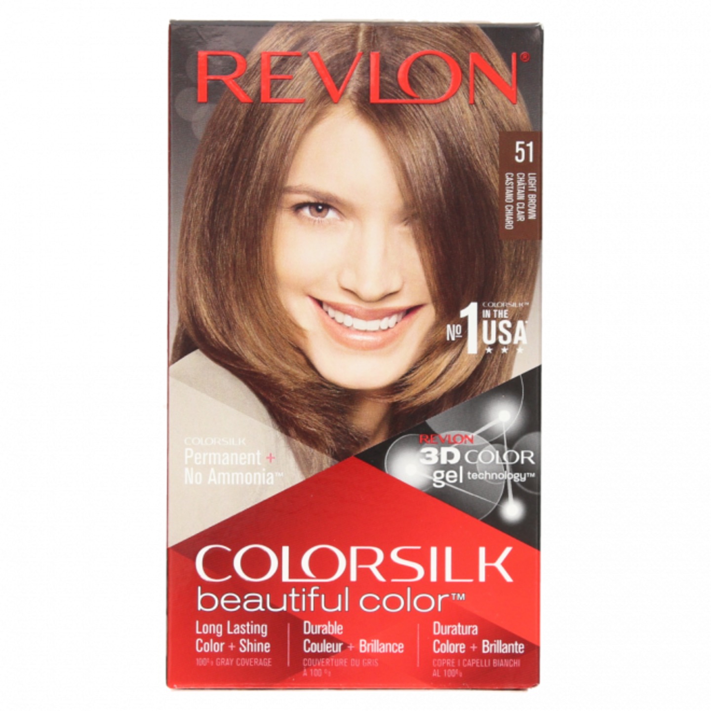 Revlon ColorSilk - Light Brown Hair Dye - Color Code 51