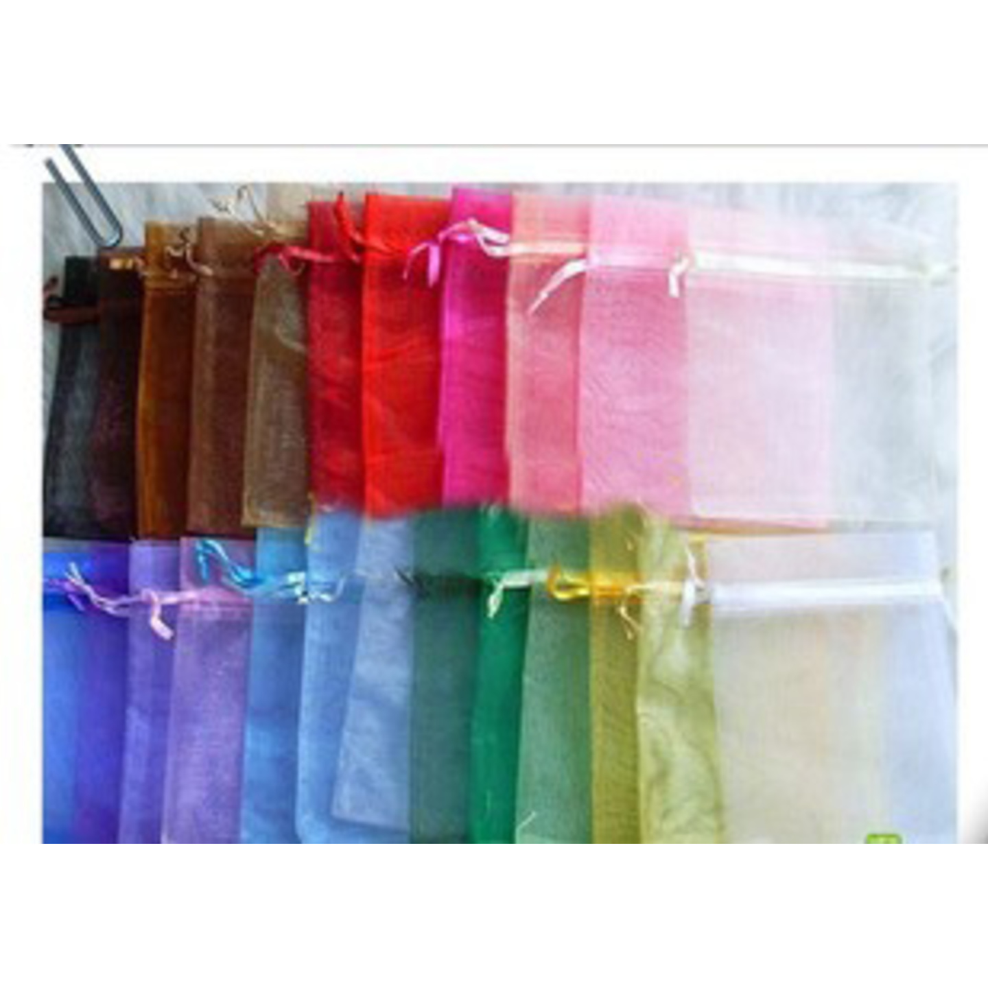 Single Colour Organza Bags (Various Sizes)