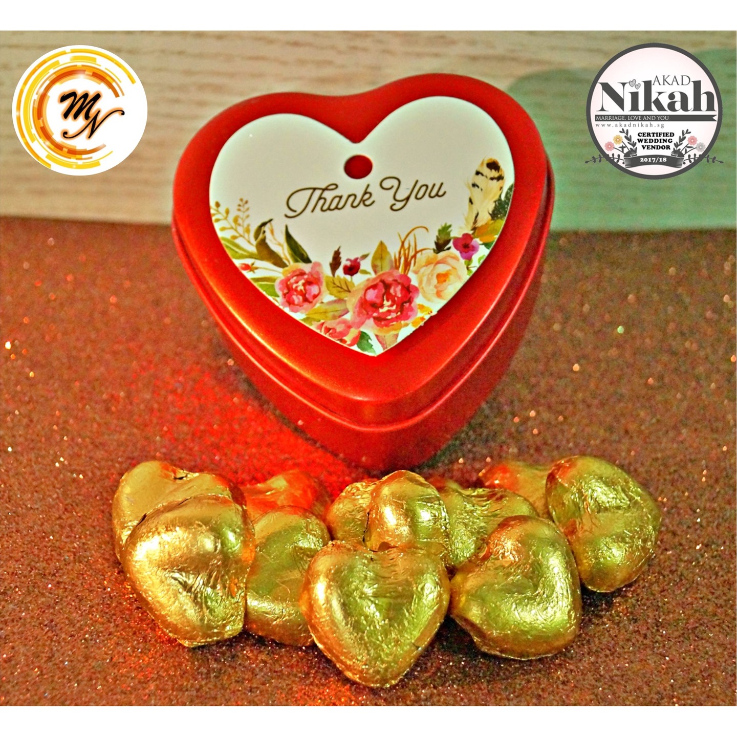 Hearts in Heart Chocolate Set