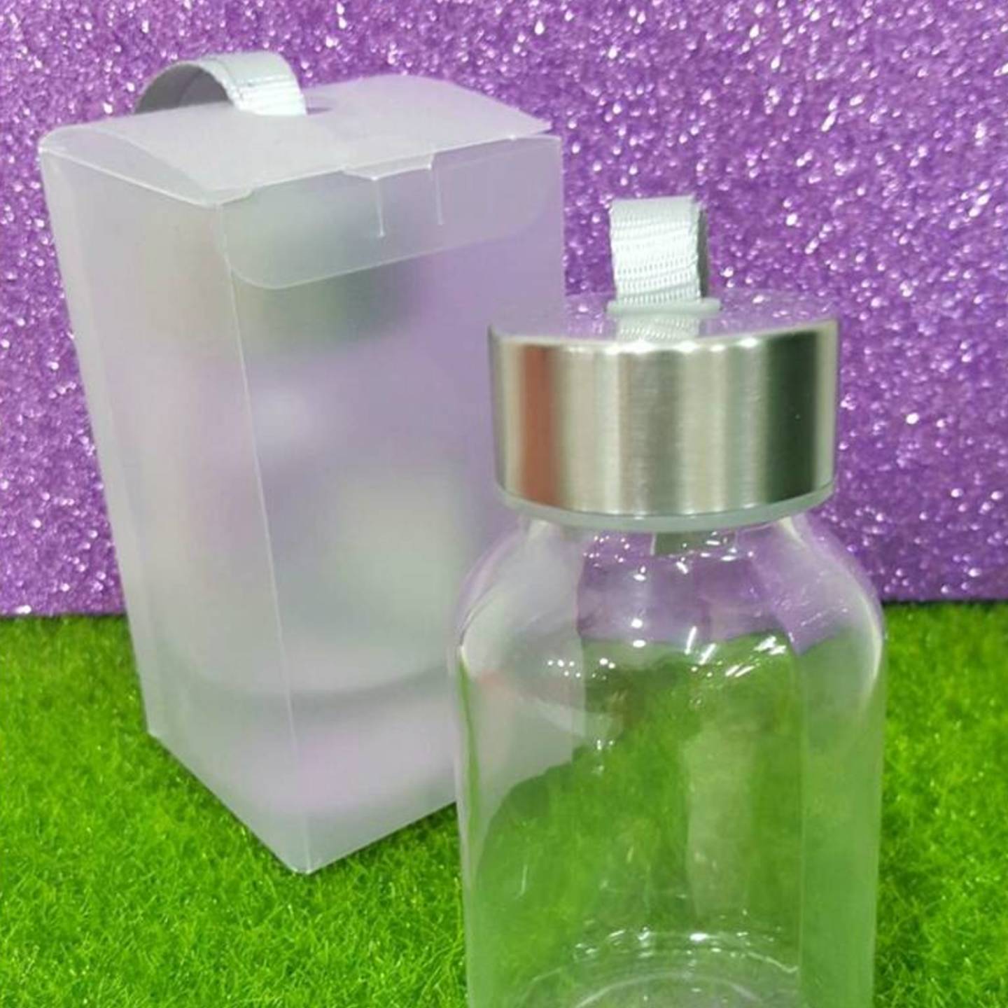 Clear Bottle with String & Box