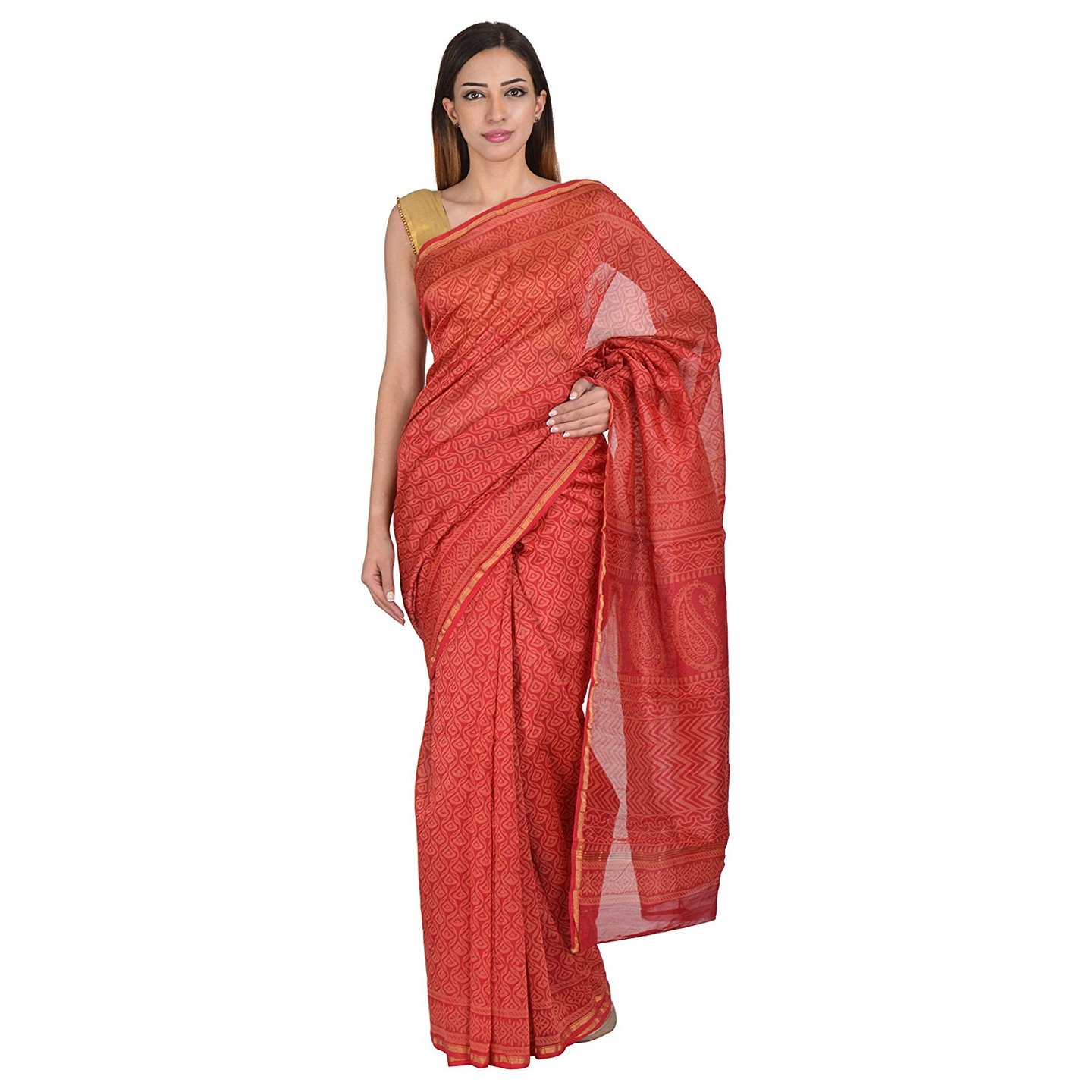 Korie Cotton Silk Saree (Red)_(KB6_41)