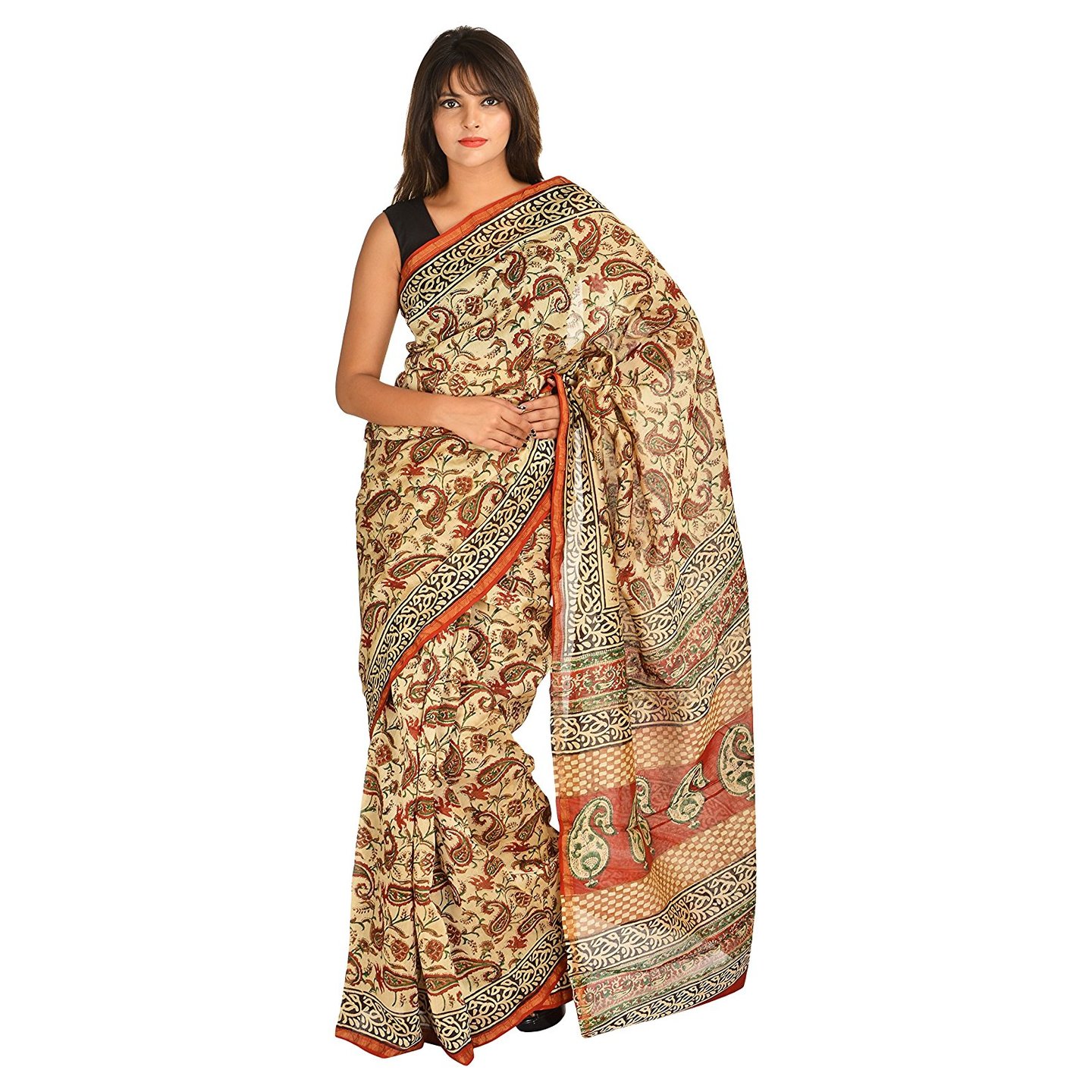 Korie Cotton Silk Saree (Beige) _ (KB5_25)