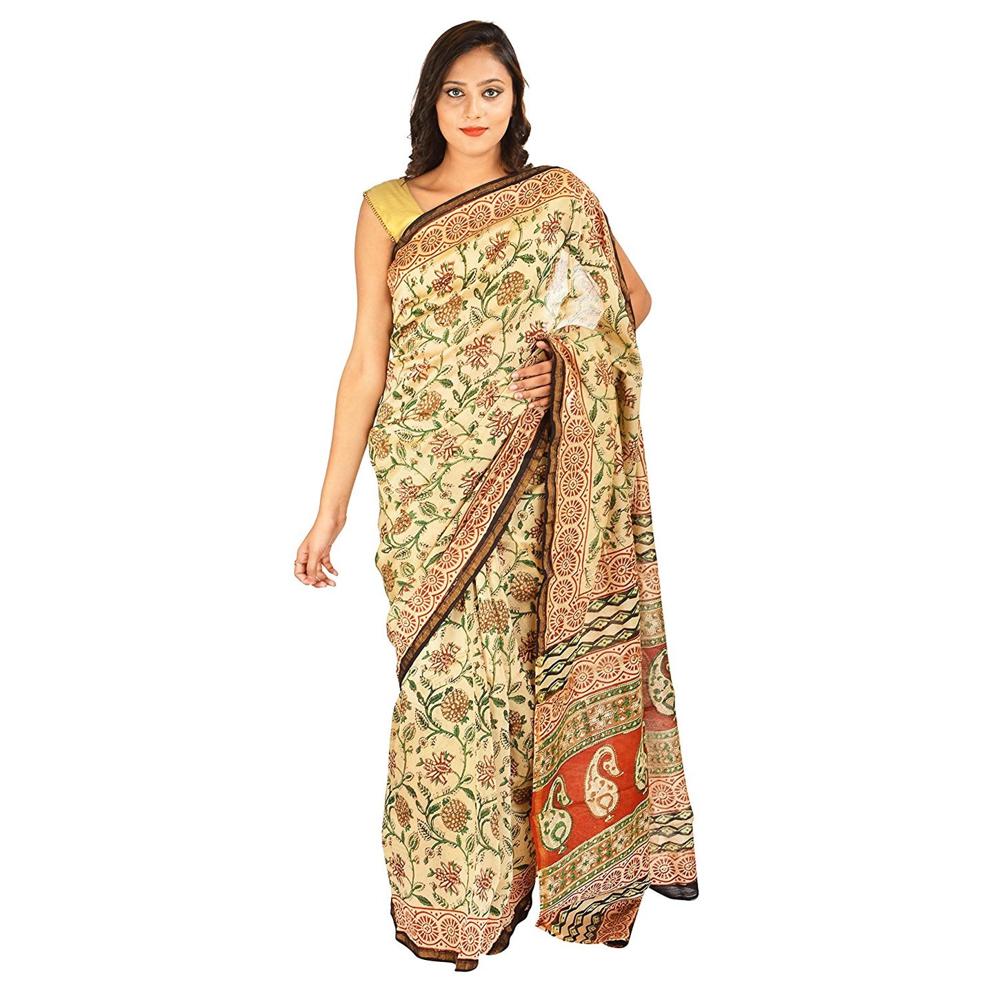 Korie Cotton Silk Saree (Beige) _ (KB5_26)