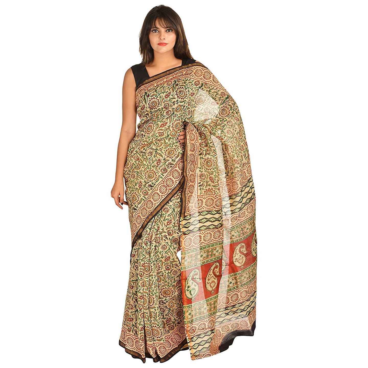 Korie Cotton Silk Saree (Beige) _ (KB5_28)