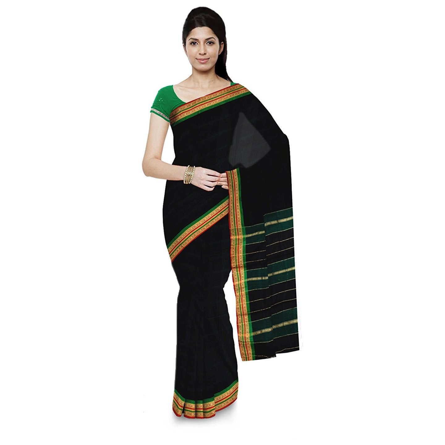 Korie Pune Cotton Saree Black - KP7_20