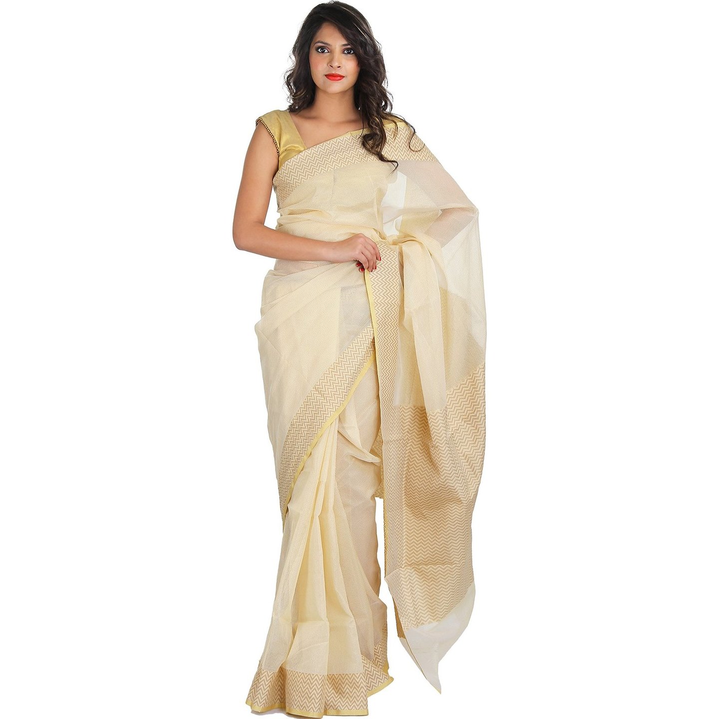 Korie Kota Saree (Beige)- K2_27