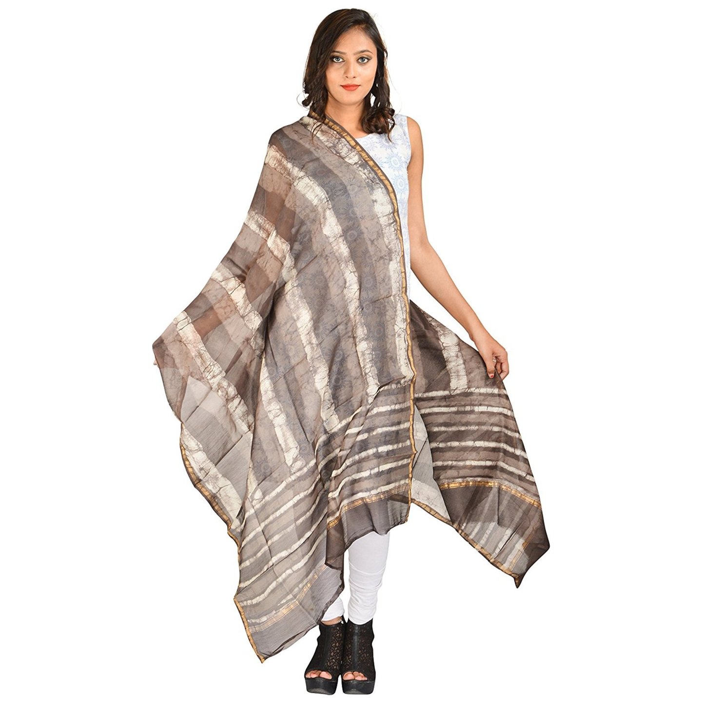 Korie Bagru Pure Chanderi Dupatta Kashish _ KCH1_G3