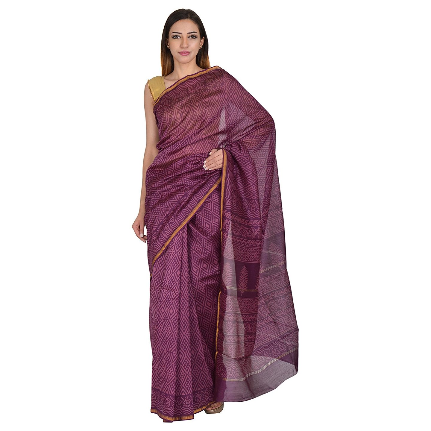 Korie Cotton Silk Saree Mauve_KB6_35