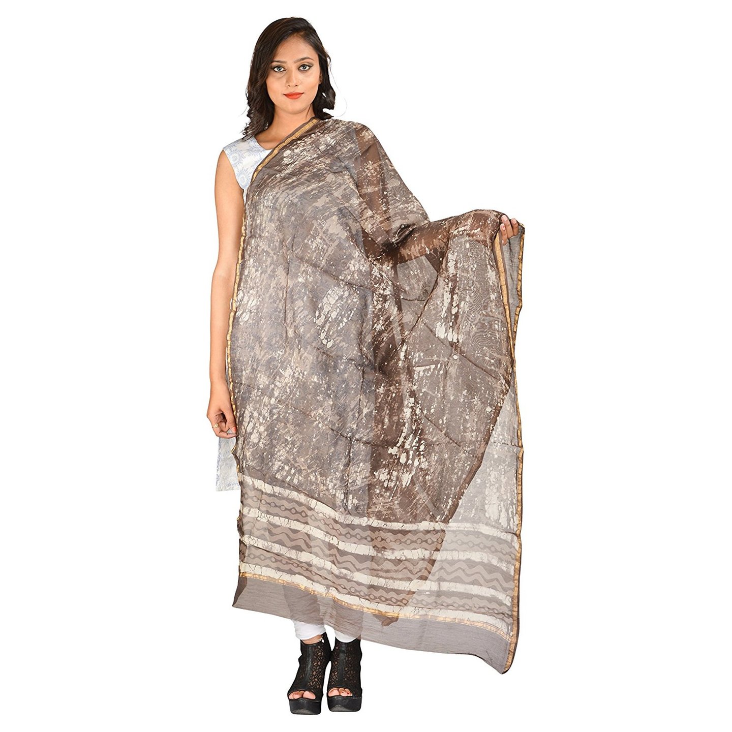 Korie Bagru Pure Chanderi Dupatta_ KCH1_G2