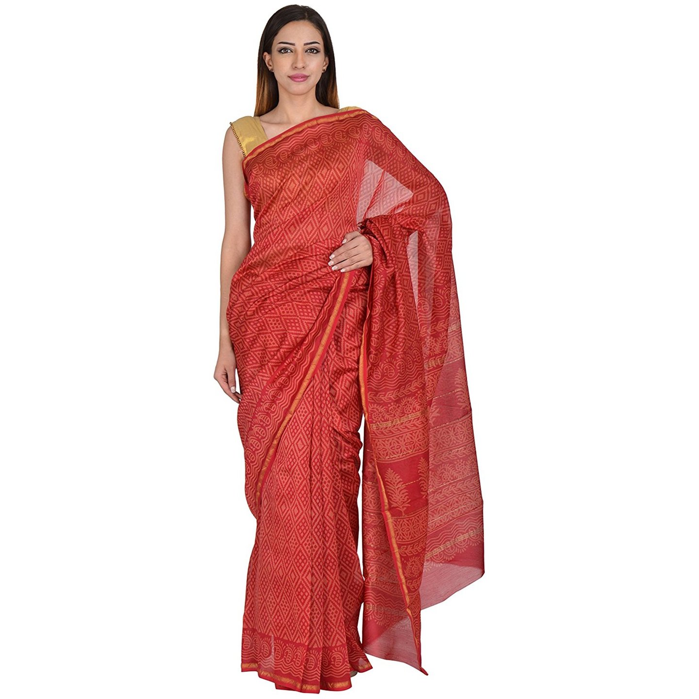 Korie Cotton Silk Saree (Red)_ (KB6_33)